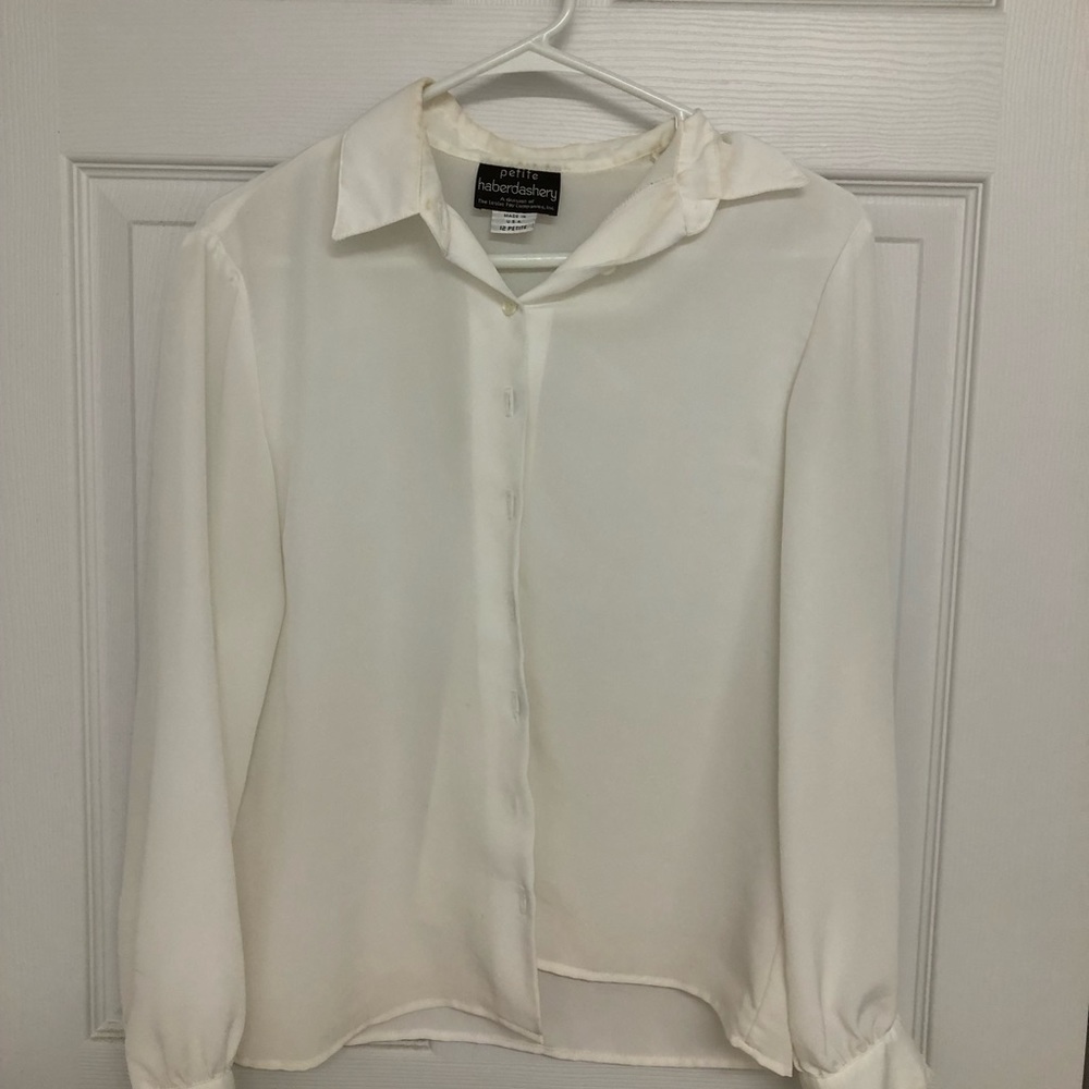 White womens button up